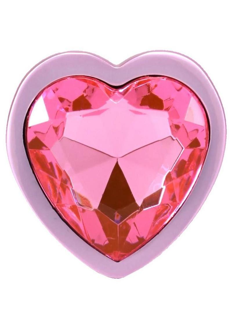 Booty Bling Heart Metal Plug Sm Pnk