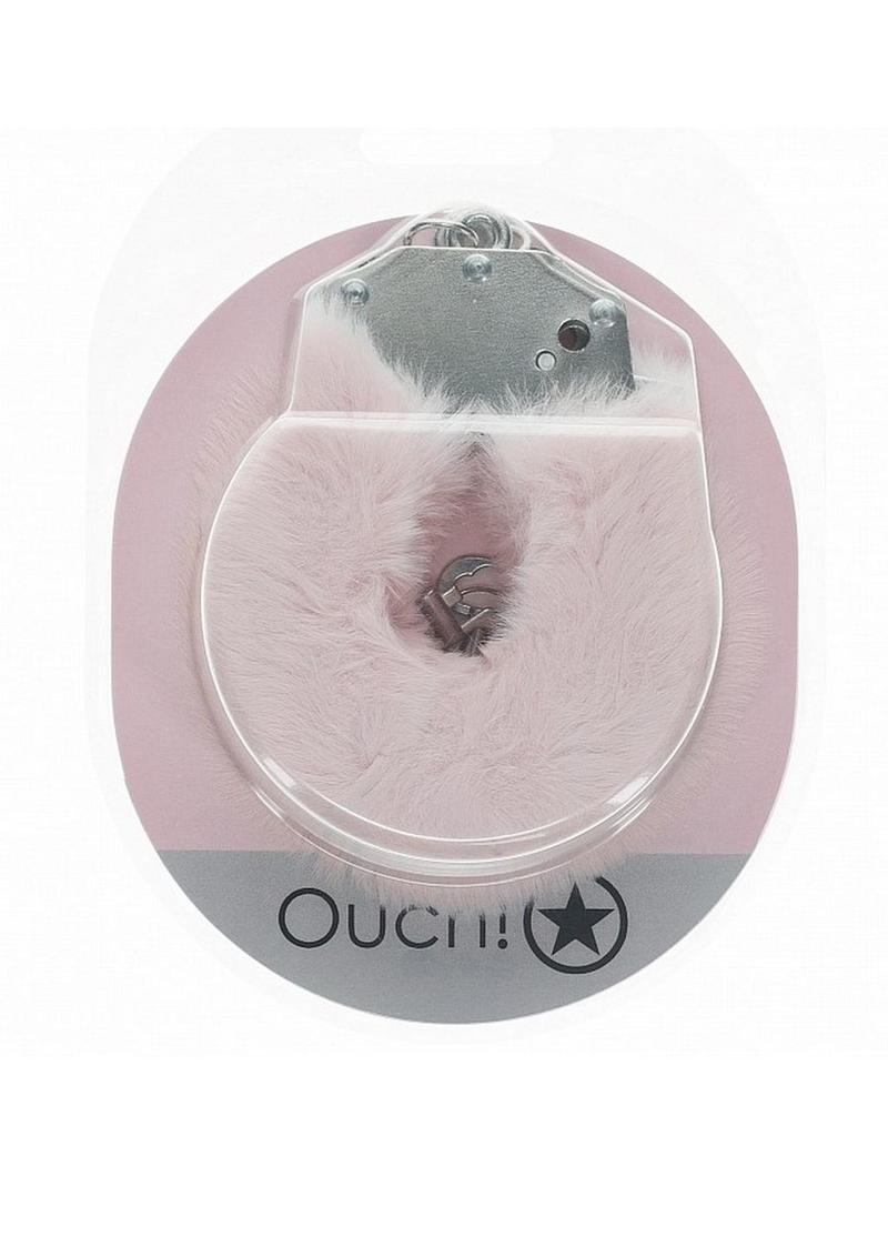 Ouch Heavy Duty Fluffy Handcuffs Pow Pnk