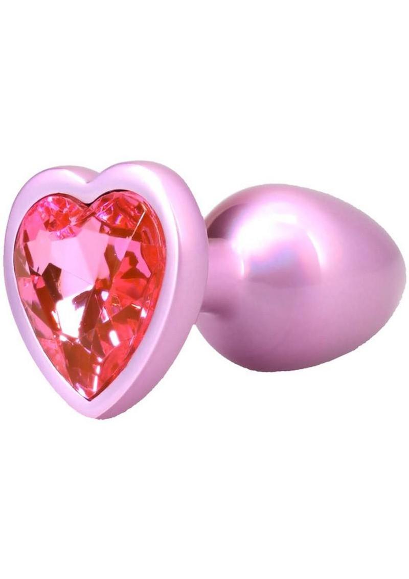 Booty Bling Heart Metal Plug Sm Pnk