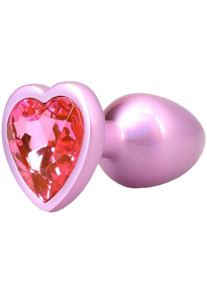 Booty Bling Heart Metal Plug Sm Pnk