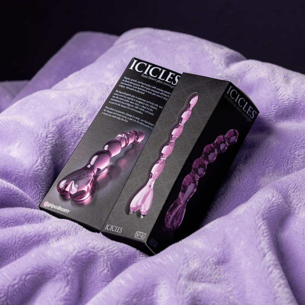 Icicles No. 43 Pink Glass Dildo