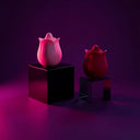 Pikavibe Flora licking rose toy in pink with a soft silicone tongue.
